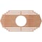 Ekena Millwork Chrysler Wood Fretwork Pierced Ceiling Medallion, Cherry, 22"W x 11"H x 5 3/4"ID x 1/4"T CMWP22X11X0250CSCH - alternate 2